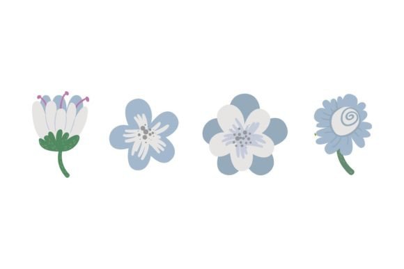 Botanical Flower Floral Graphics for Freebies and Sales