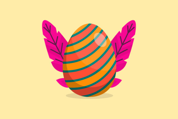 Easter Floral Decoration Art for Graphics and Illustrations