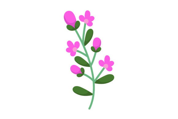 Floral Sprig of Flower Icon - A Versatile Graphic for Local Branding