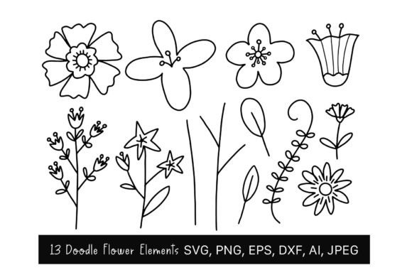 Flowers SVG, Hand Drawn Graphics for Real Branding