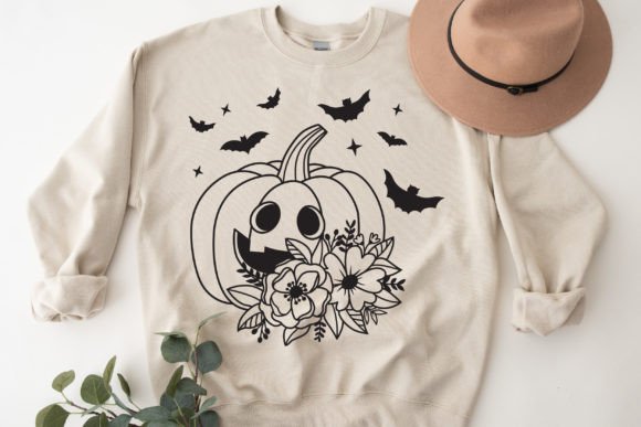 Halloween Pumpkin Flower Svg Design for Graphics and Illustrations