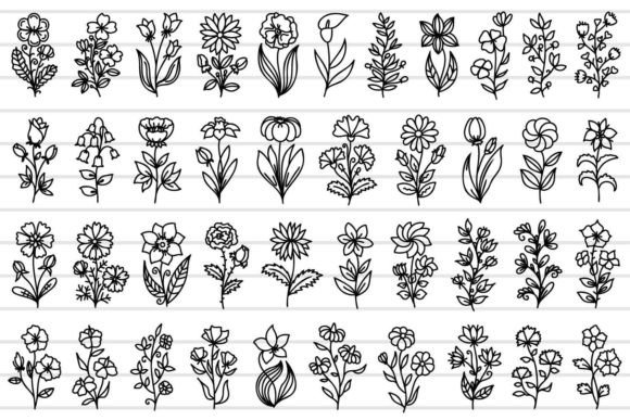 Line Art Flowers: Premium Graphics and Illustrations for Modern Brands