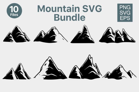 Mountain SVG Clipart Bundle for Modern Graphics and Illustrations