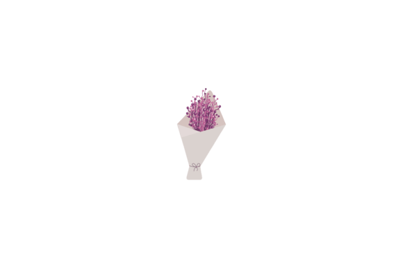 Purple Floral Bouquet: Premium Graphics for Editorial Illustrations