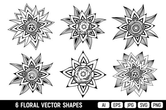 Vector Flowers, Floral Shapes: A Graphic Design Asset for Bloggers and Publishers