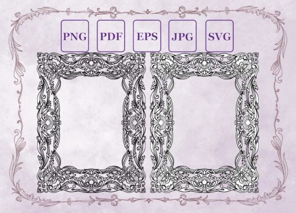 Vertical Frame with Flowers: A Practical Review for Graphics and Illustrations