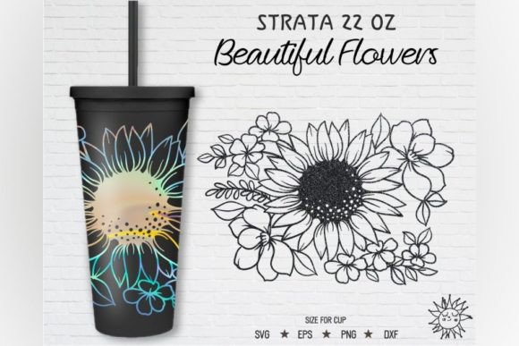 Very Big Floral, Venti Cold Cup 24 Oz Graphics and Freebies