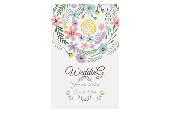 Wedding Invitation Template. Save Date C: Graphics & Illustrations Review